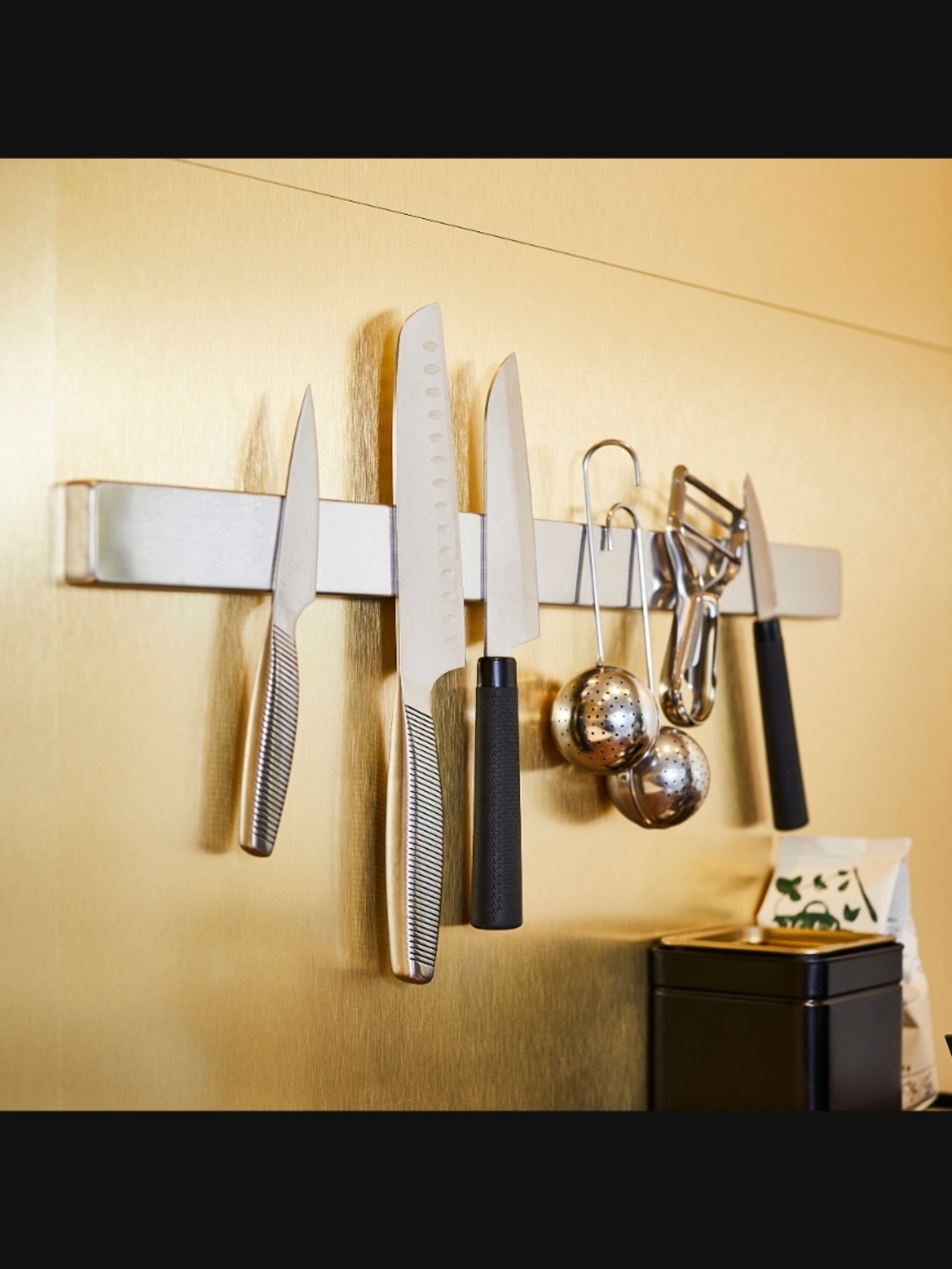 Magnetic Stainless Steel Knife Rack - Silver IKEA